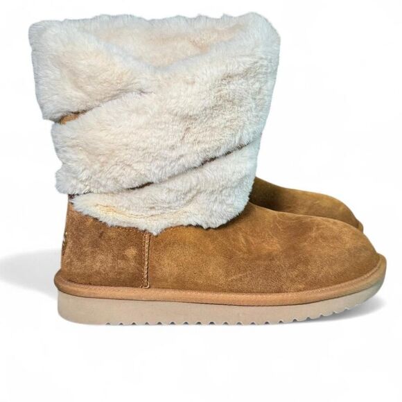 Koolaburra by UGG Women's Chestnut Dezi Short Booties Suede Boots Size 8 - Picture 2 of 7